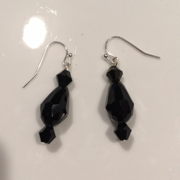 Handmade glass bead and silver earrings - Picture 1 of 2